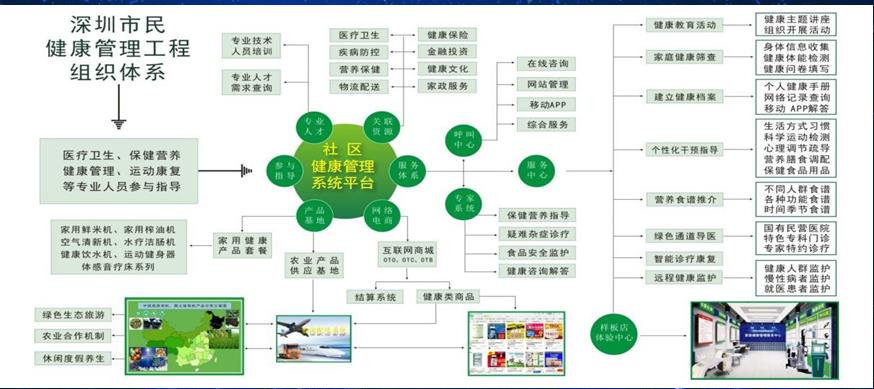 深圳市民健康管理工程组织体系图